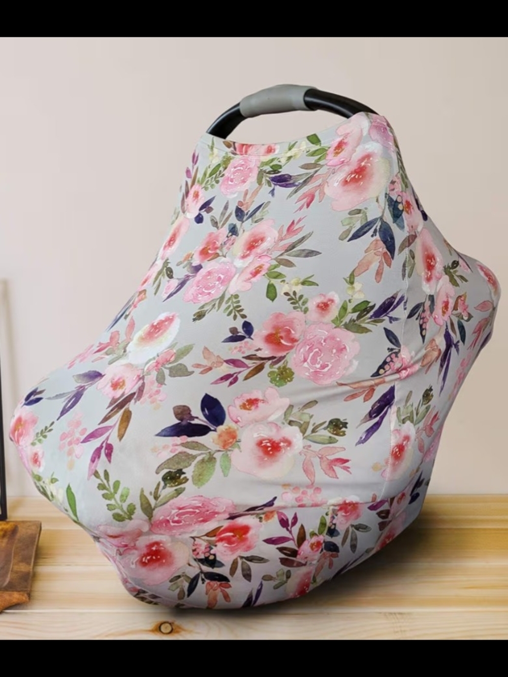 Floral Pink Multi Convertible Baby Car Seat Cover